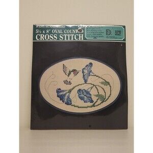 Cross stitch kit Hummingbird Oval Framing Hoop SEALED New